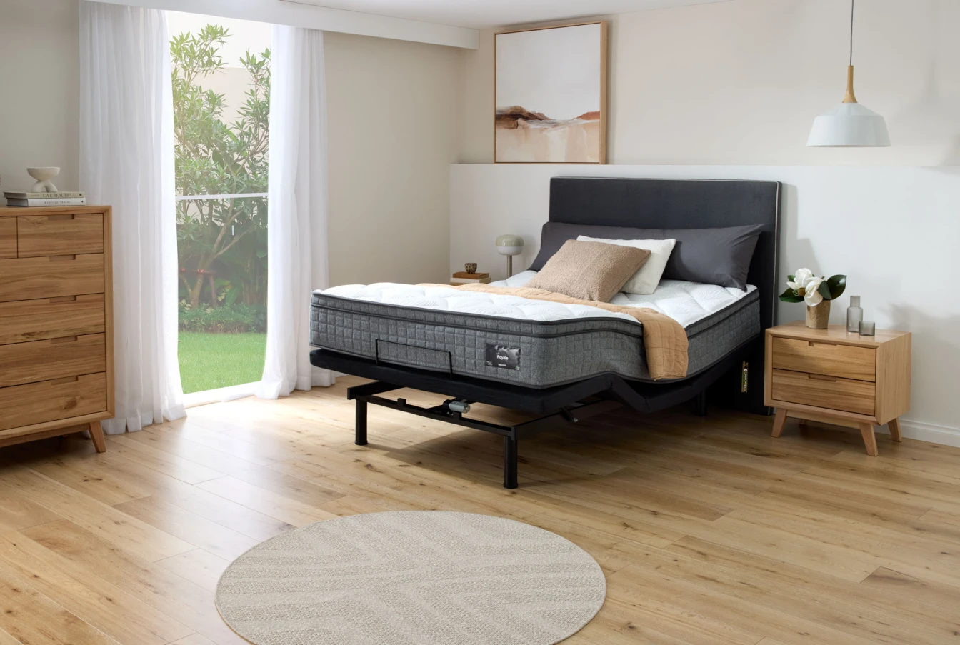 Royale medium mattress on a Zero G adjustable base